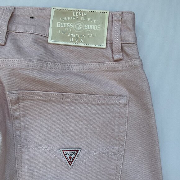 Guess Men’s Angels Slim Jeans Light Pink Size 38 - Picture 10 of 15